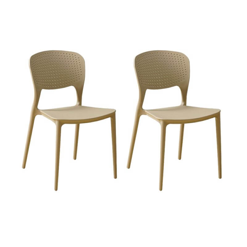 Stackable Scandinavian style plastic and acrylic side chair for dining room