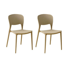 Modern Scandinavian Style Stackable Plastic & Acrylic Side Chair Dining Chairs