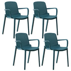 Acrylic modern plastic dining chair with solid back, 32 inches high, ideal for restaurant seating