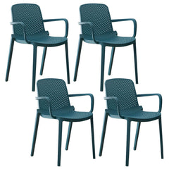 Modern Plastic Solid Back Side Chair 32"H Acrylic Dining Chair for Restaurant Dining Chairs