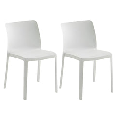 Scandinavian Plastic & Acrylic Kitchen & Dining Chair with Low Back Dining Chairs
