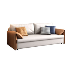 Convertible Sleeper Sofa Stylish Design Leather Sofa Bed with Metal Frame