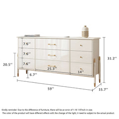 Beige Storage Cabinet with Drawers