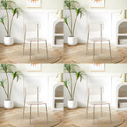 Transparent acrylic dining chair with modern design, perfect for living room and kitchen seating