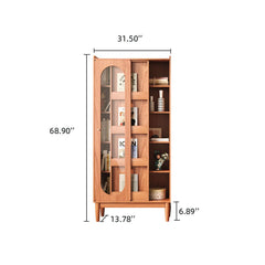 Wooden Bookcase Combo Multifunctional Storage and Display Cabinet