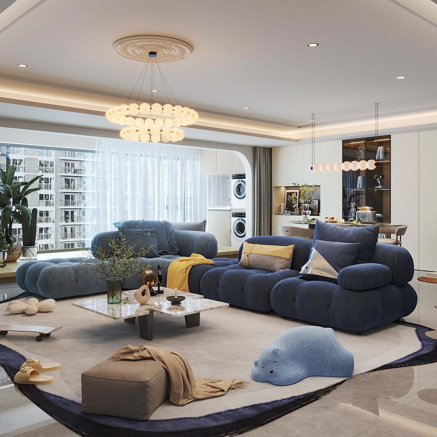 Modern modular sectional sofa featuring luxury design and customizable fabric options