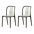 Low-back plastic and acrylic side chair with modern style for kitchen and dining areas