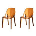 Armless acrylic side Parsons dining chair for indoor home use