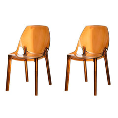 Home Indoor Armless Dining Chairs Acrylic Side Parsons Chair Dining Chairs
