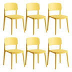 Scandinavian style stackable plastic and acrylic side chair for kitchen and dining