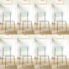 Transparent acrylic dining chair with modern design, perfect for living room and kitchen seating