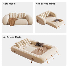 Bean Bag Style Pet-friendly Folding Floor Velvet Sleeper Sofa Bed
