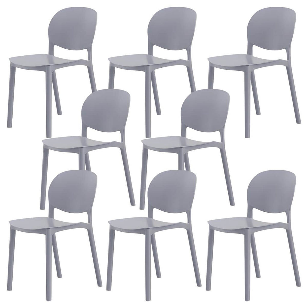 Stackable Nordic dining chair with acrylic legs and ergonomic backrest for modern dining rooms