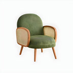 Contemporary wooden sofa with stain-resistant polyester upholstery for living room