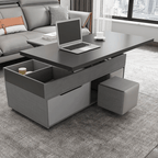 Practical and Chic Gray Lift Tables for Optimal Space Efficiency