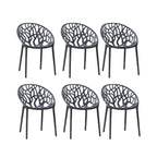 Scandinavian style sloped arm chair made of plastic and acrylic, ideal for kitchen and dining areas