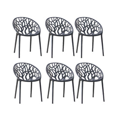 Scandinavian Style Plastic & Acrylic Sloped Arm Chair for Kitchen & Dining Dining Chairs