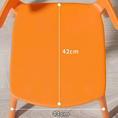 Scandinavian Stackable Side Chair with Open Back and Plastic & Acrylic Material Dining Chairs