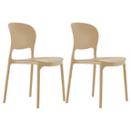 Stackable modern side chair with low back made of plastic and acrylic, perfect for contemporary dining