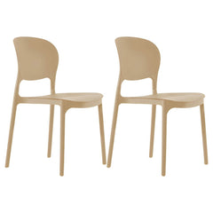 Stackable Modern Side Chair with Low Back in Plastic & Acrylic - Contemporary Style Dining Chairs
