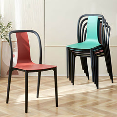 Modern Style Low-Back Plastic & Acrylic Side Chair for Kitchen & Dining Dining Chairs