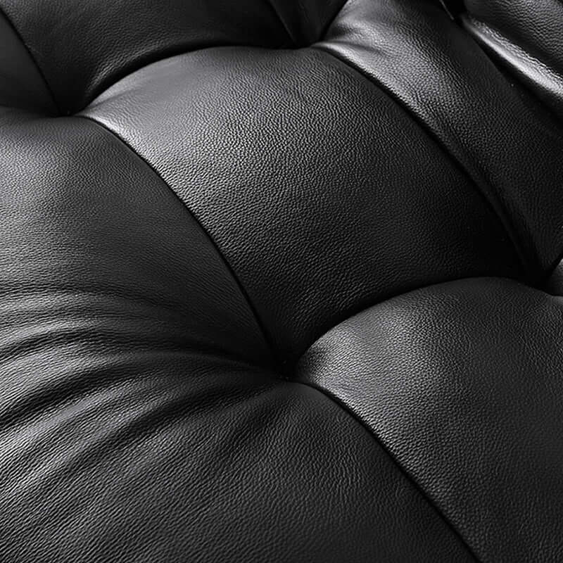 Togo style leather sleeper sofa bed without arms, perfect for compact living spaces