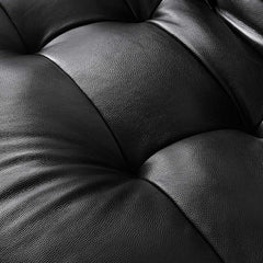 Togo Style Leather Sleeper Sofa Bed without Arms