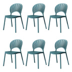 Scandinavian style plastic and acrylic side chair with low back for kitchen and dining