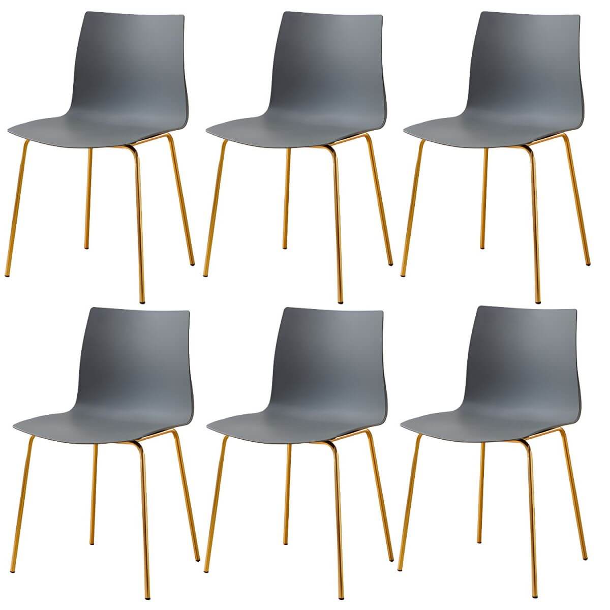 Modern plastic and acrylic side chair with metal legs, ideal for kitchen and dining rooms