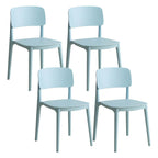 Scandinavian style stackable plastic and acrylic side chair for kitchen and dining