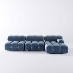 Velvet  3 Seaters Left or Right Hand Facing Sofa & Chaise