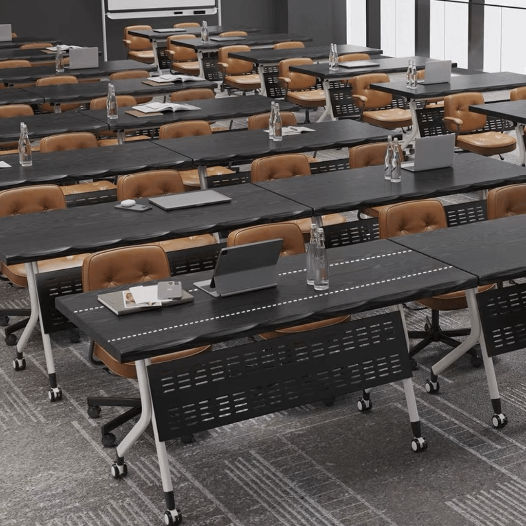Foldable minimalist conference table perfect for business meetings and training sessions