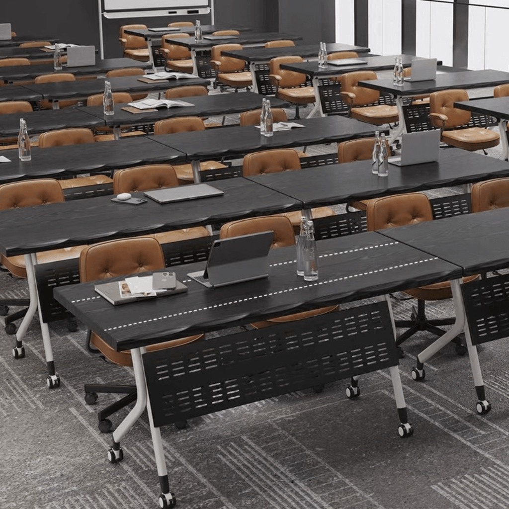 Foldable minimalist conference table perfect for business meetings and training sessions