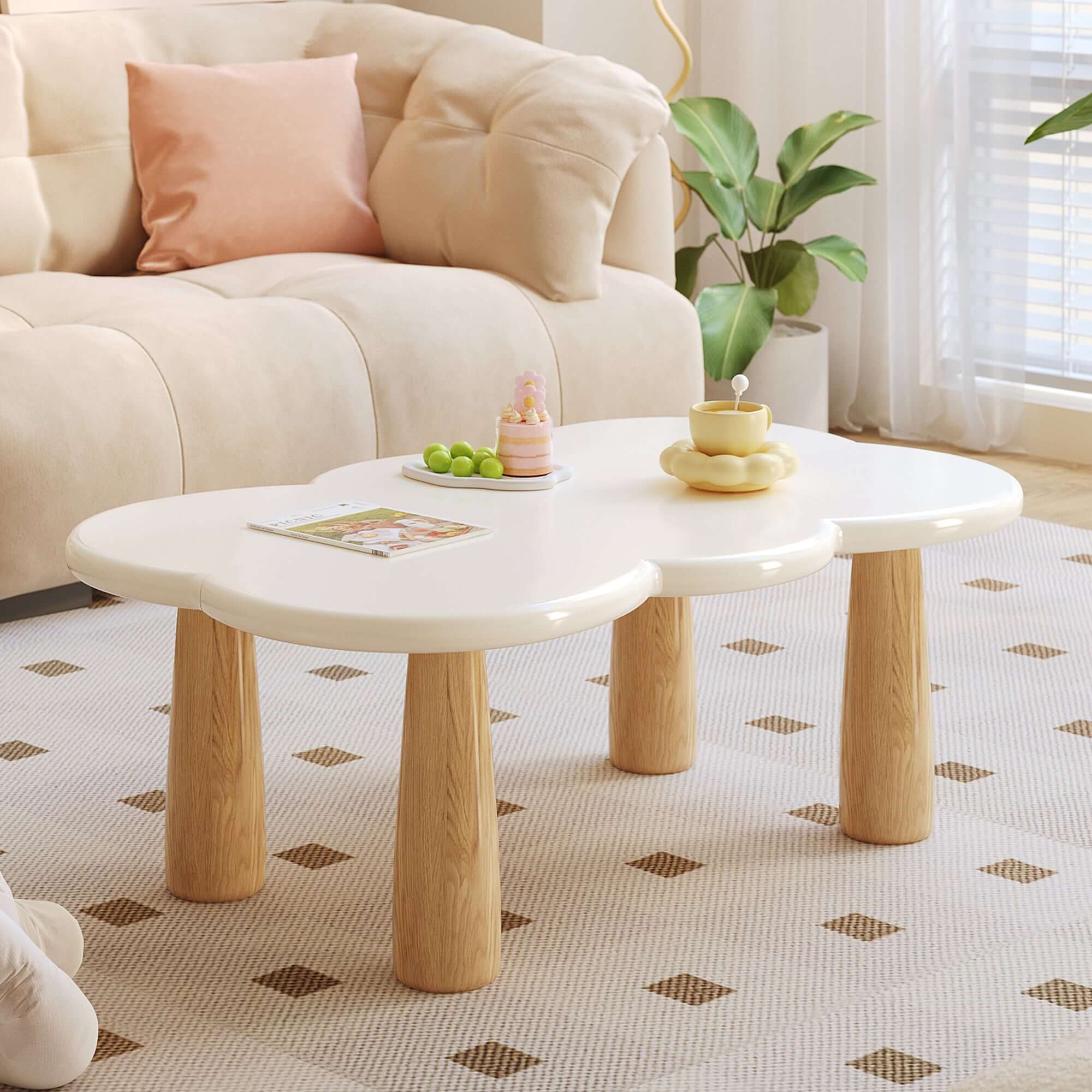 Modern Creative Cloud coffee table with sleek design, perfect for contemporary living rooms