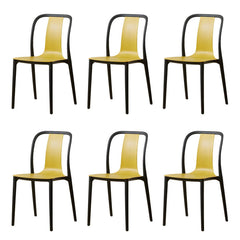 Modern Style Low-Back Plastic & Acrylic Side Chair for Kitchen & Dining Dining Chairs