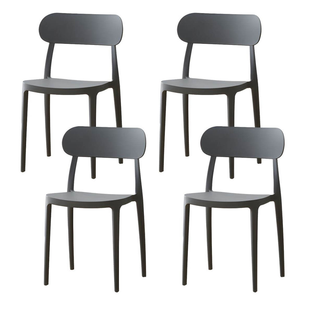 Modern Scandinavian dining chair made of plastic and acrylic, perfect for kitchen and dining areas
