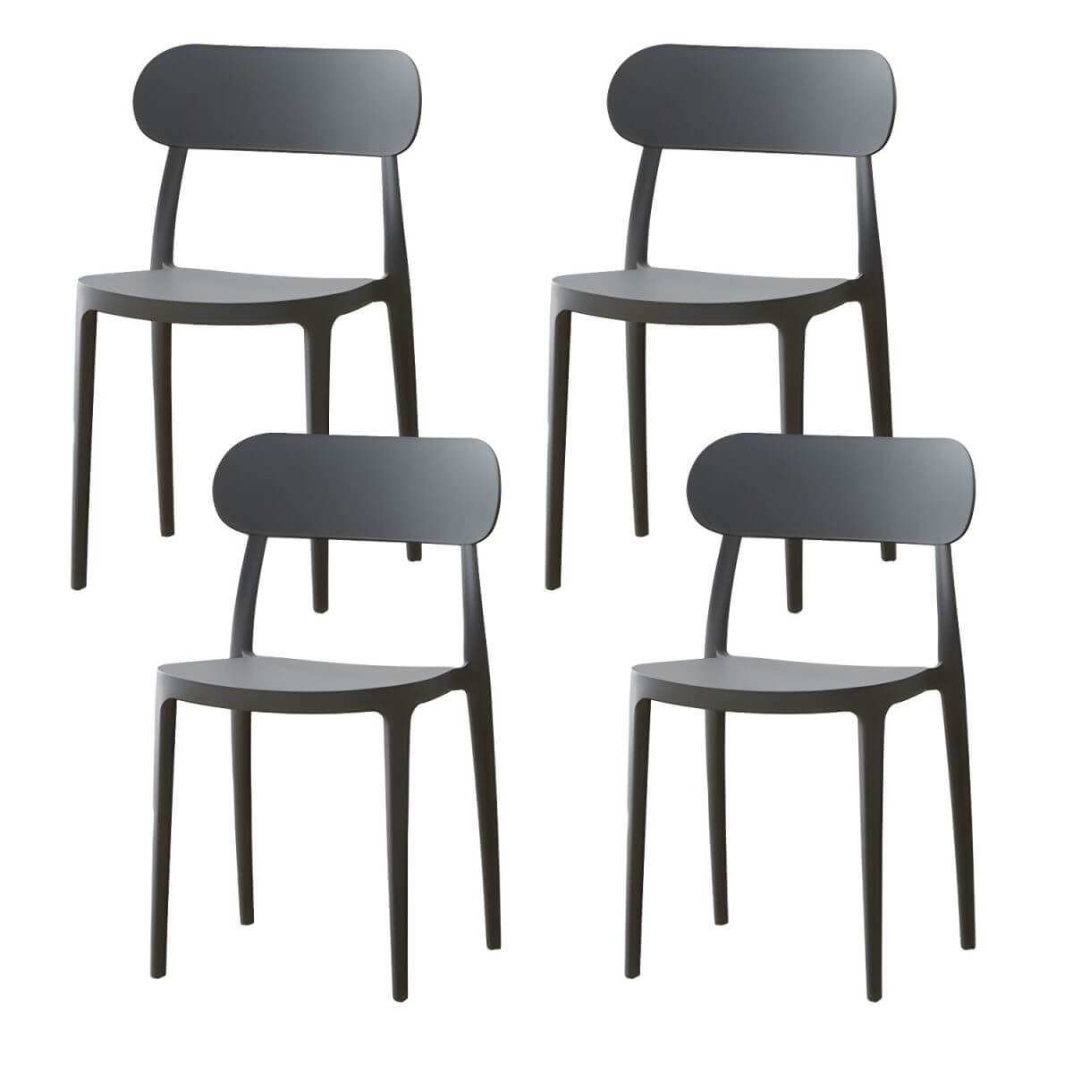 Modern Scandinavian dining chair made of plastic and acrylic, perfect for kitchen and dining areas