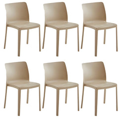 Scandinavian Plastic & Acrylic Kitchen & Dining Chair with Low Back Dining Chairs