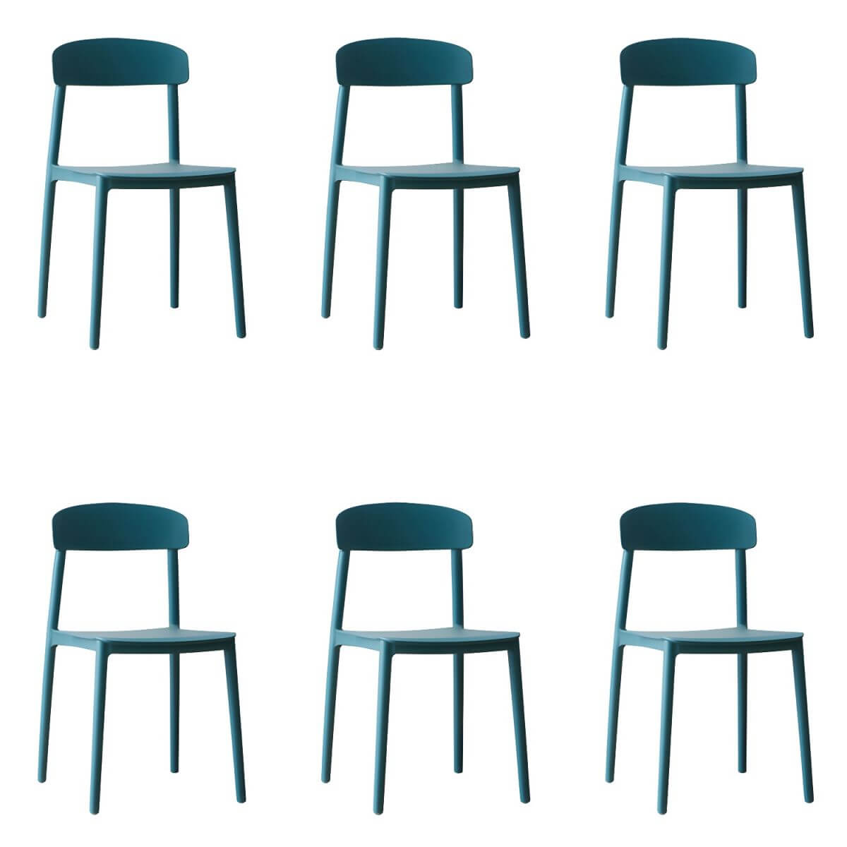 Scandinavian style low back kitchen and dining chair made of plastic and acrylic