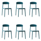 Scandinavian style low back kitchen and dining chair made of plastic and acrylic