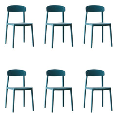 Scandinavian Style Plastic & Acrylic Kitchen & Dining Chair with Low Back Dining Chairs