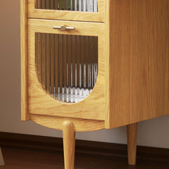 Wooden Makeup Vanity Practical Dressing Table with 1 Drawer & 1 Cabinet