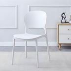 Scandinavian style stackable plastic and acrylic dining side chair for kitchen and dining