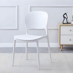 Scandinavian Style Plastic & Acrylic Stackable Kitchen & Dining Side Chair Dining Chairs