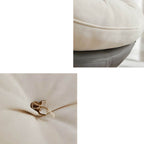 Button-tufted upholstered wooden rocking accent chair with black legs