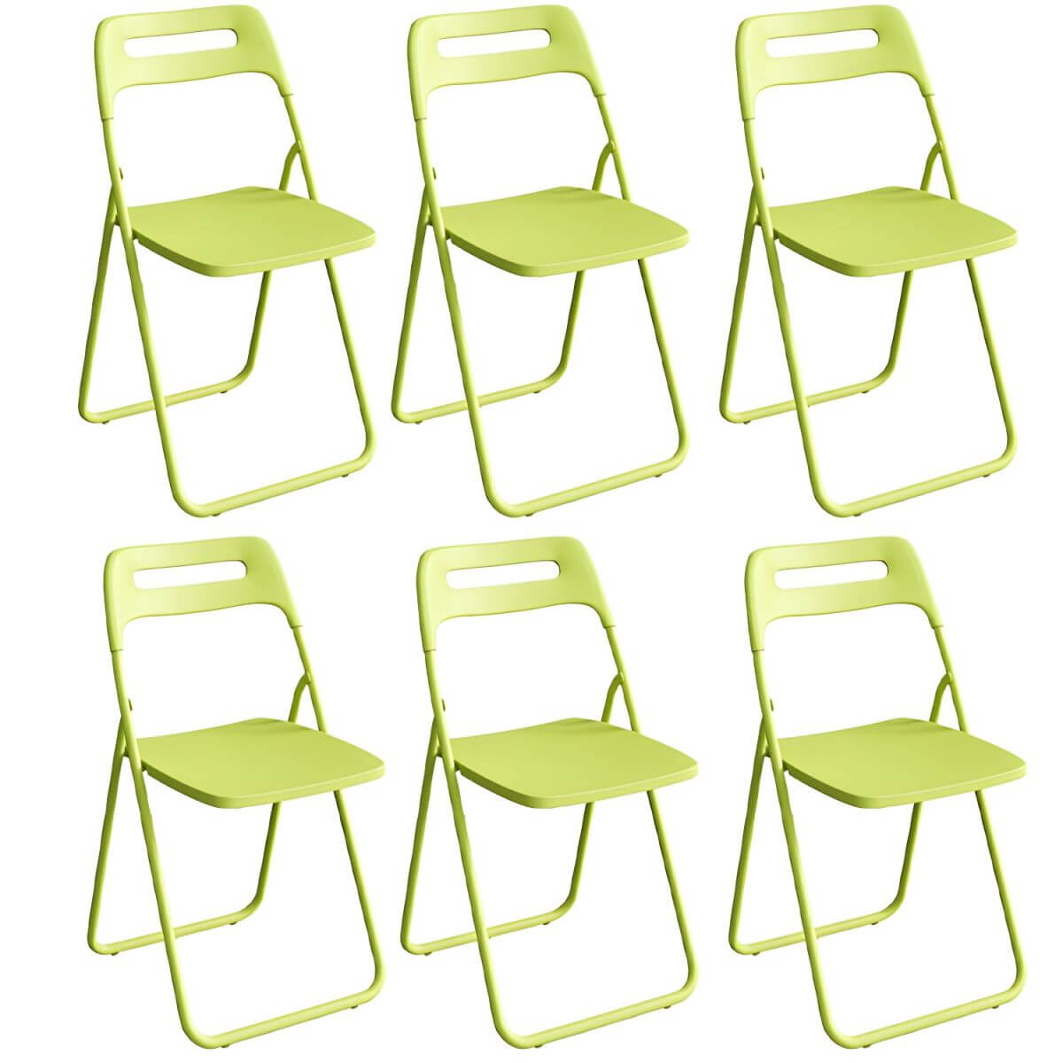 Modern collapsible open back side chair made of plastic and acrylic, ideal for kitchen and dining areas