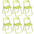 Modern collapsible open back side chair made of plastic and acrylic, ideal for kitchen and dining areas