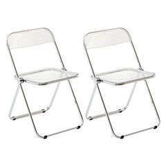 Scandinavian Style Silver Metal Leg Plastic & Acrylic Side Chair Dining Chairs