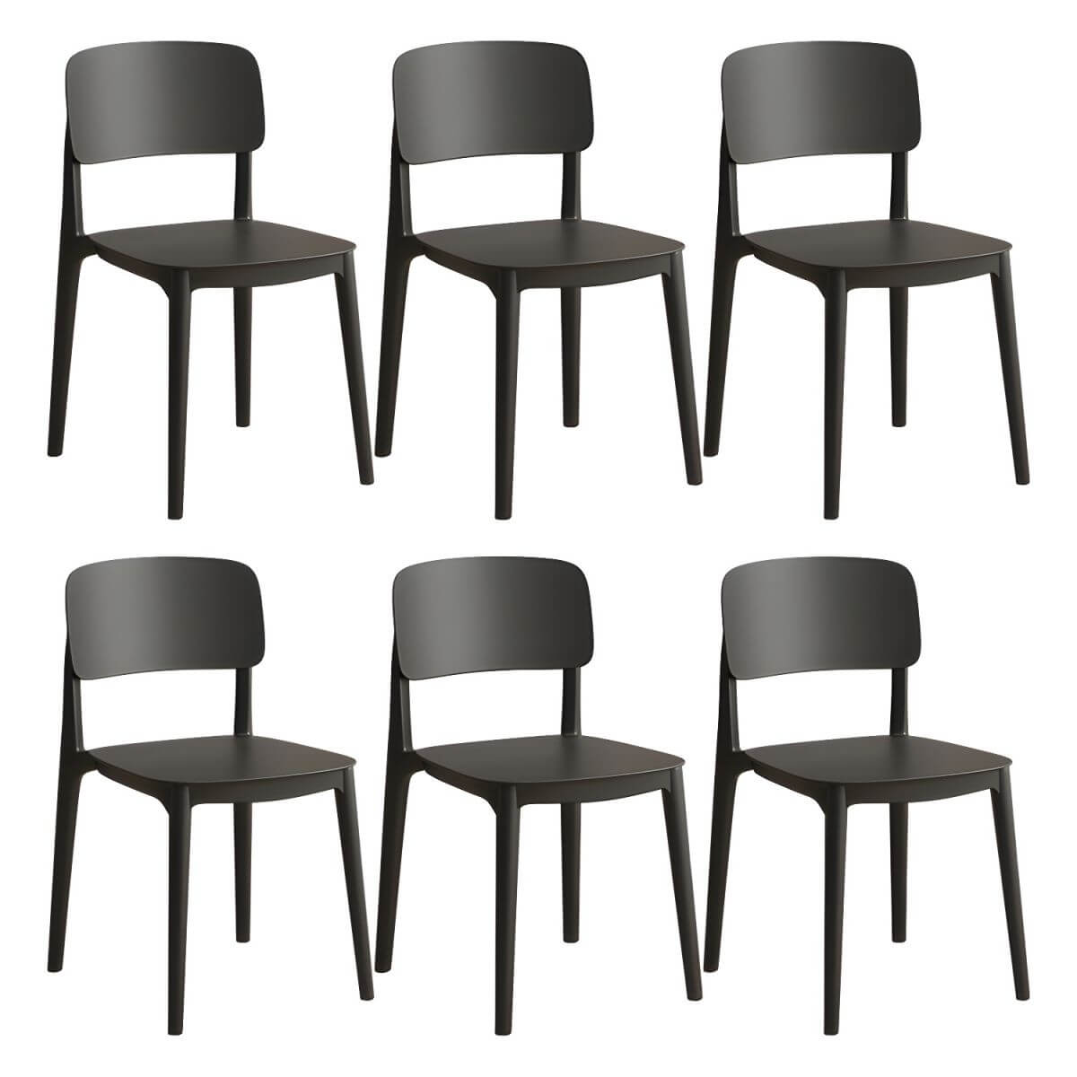 Scandinavian style stackable plastic and acrylic side chair for kitchen and dining