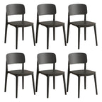 Scandinavian style stackable plastic and acrylic side chair for kitchen and dining